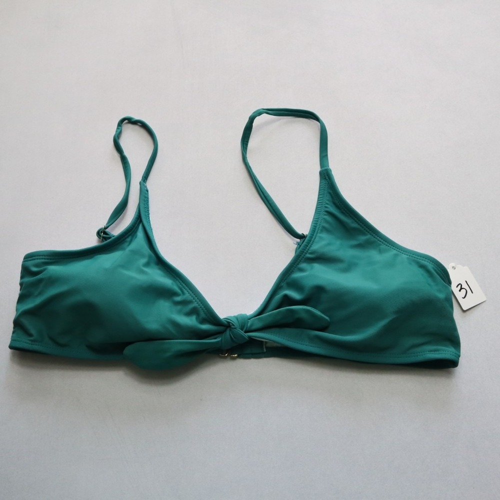 Shekini Green Padded Boho Chic Swim Sports Bra Beach Bralette Bikini Top L Large